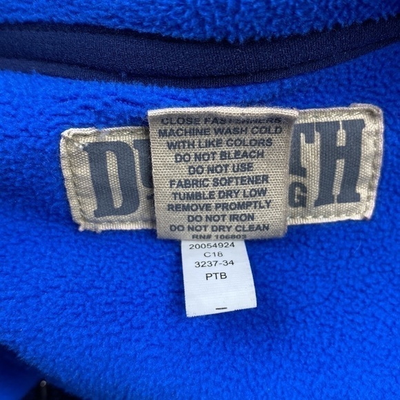 Duluth Trading Blue Shoreman Basic Fleece Jacket Medium - Picture 3 of 6